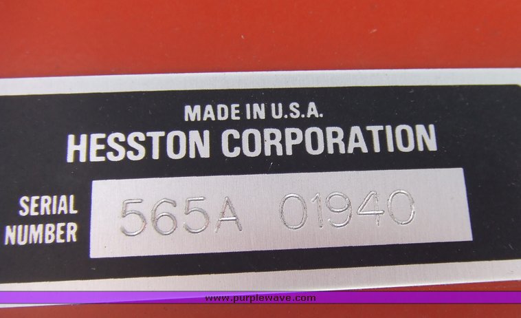 image for item 2044 Hesston 565A large round baler