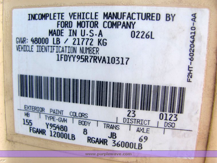 image for item 4488 1994 Ford conventional LTA9000 semi truck