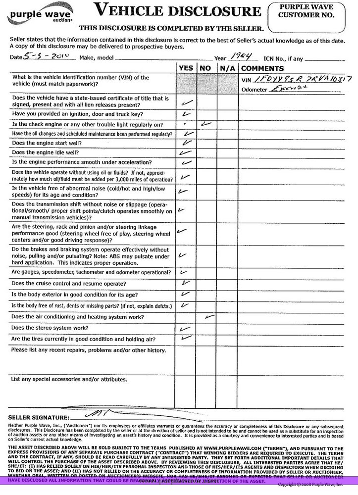 image for item 4488 1994 Ford conventional LTA9000 semi truck