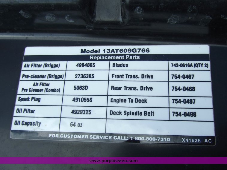 image for item 2134 Troy-Bilt riding mower
