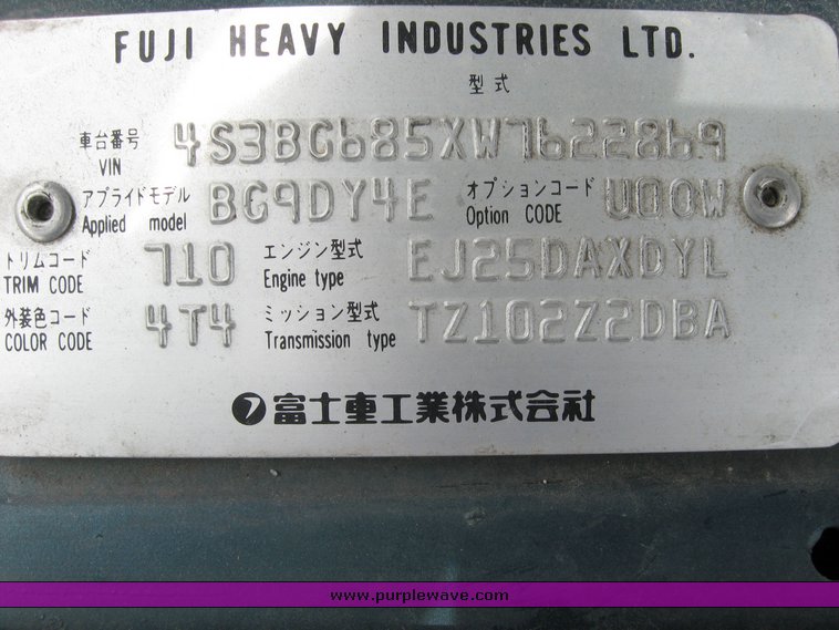 image for item 5260 1998 Subaru Legacy Outback