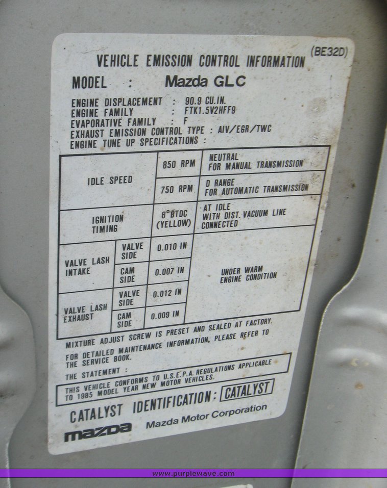 image for item 7118 1985 Mazda GLC