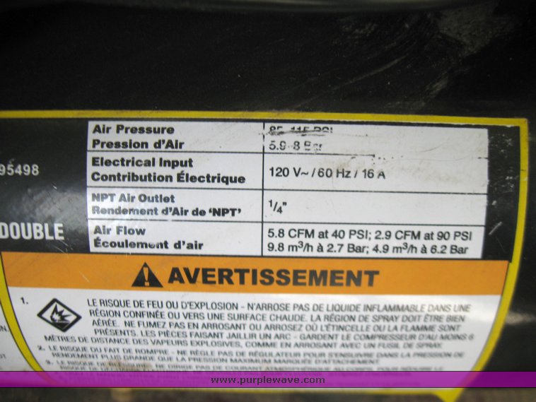 image for item 7276 Central Pneumatic air compressor