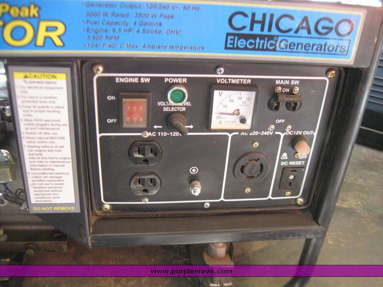 image for item 7278 Chicago Electric generator