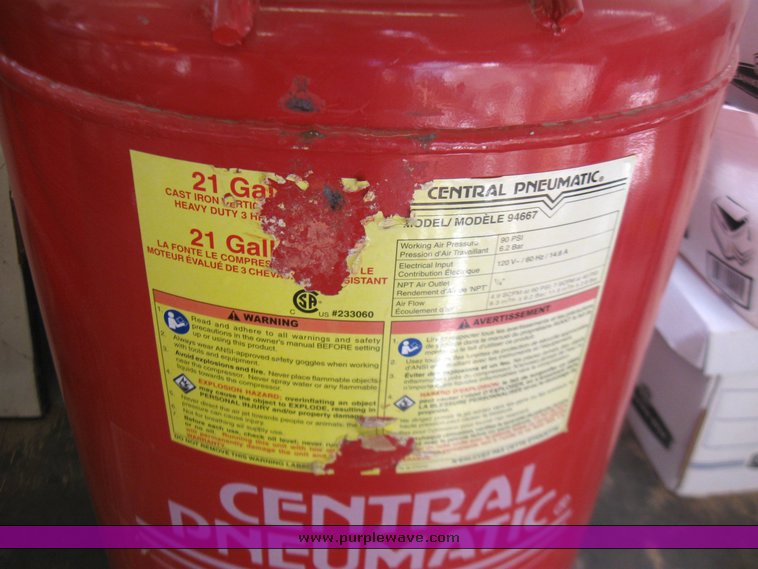 image for item 7280 Central Pneumatic air compressor