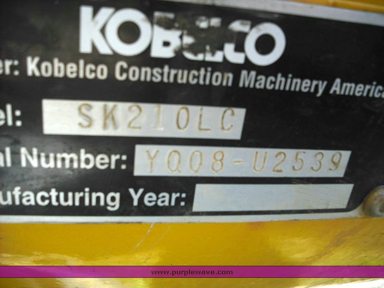 image for item 1013 2006 Kobelco SK210LC excavator