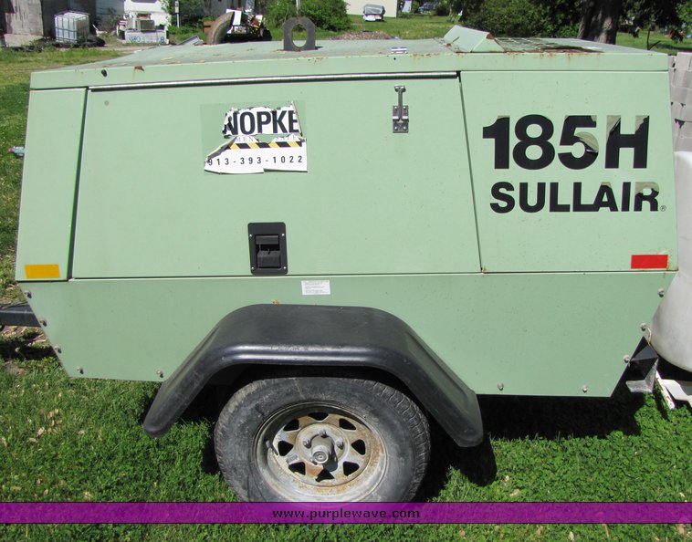 image for item 3230 Sullair 185H air compressor on trailer