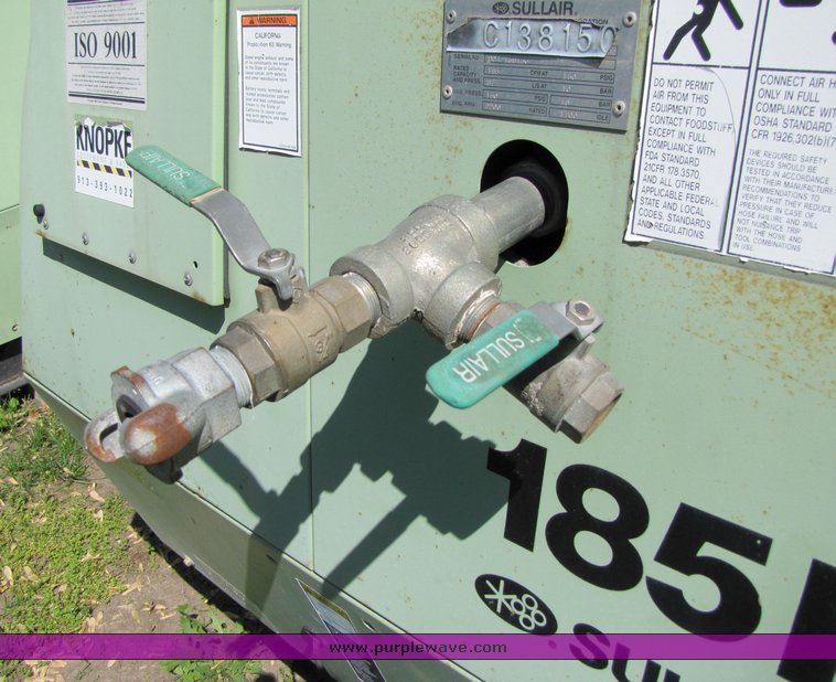 image for item 3230 Sullair 185H air compressor on trailer