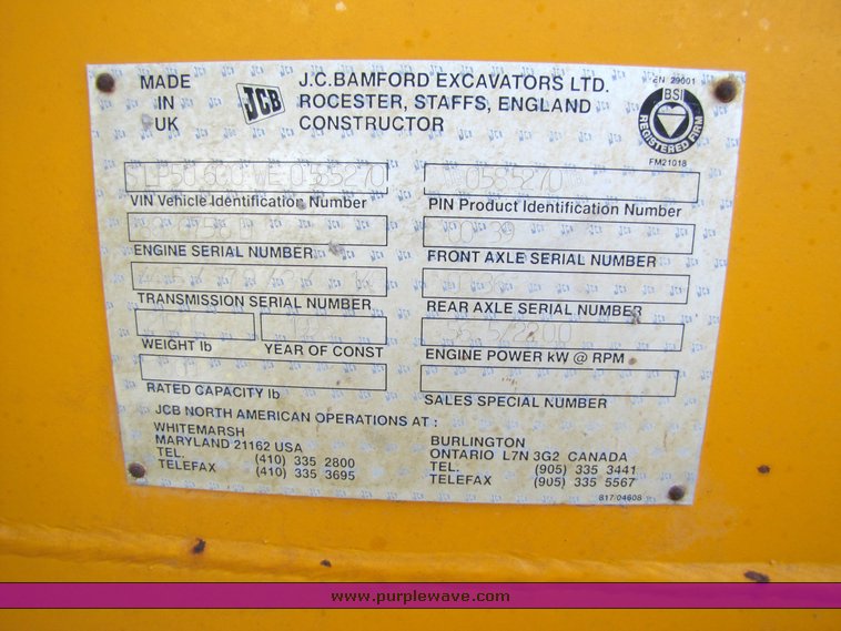 image for item 3243 1998 JCB 506C telehandler