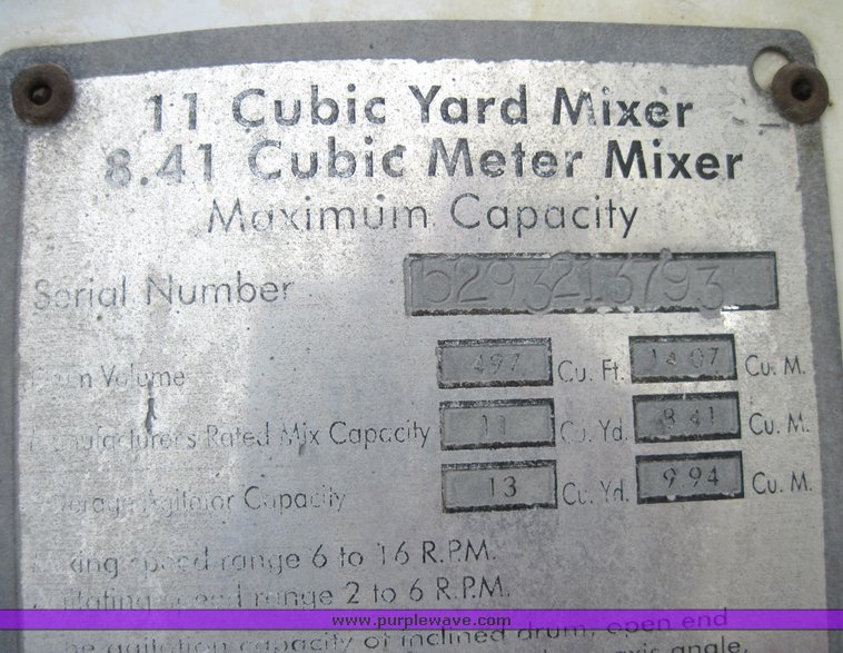 image for item 3930 Mcneilus 11 cubic-yard mixer