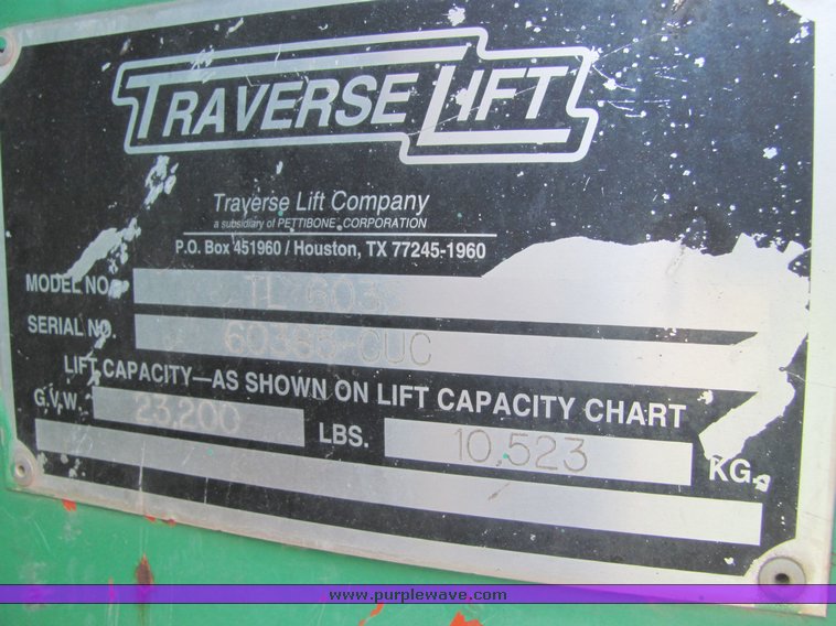 image for item 4324 1998 Traverse Lift TL6035 telehandler