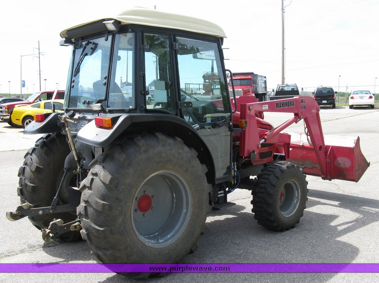 image for item 5004 2004 Mahindra 4510 4WD cab tractor with Mahindra ML114 loader and 6' bucket