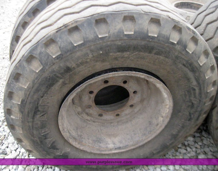 image for item 7355 (6) 14.5/75-16 tires on 8 hole rims