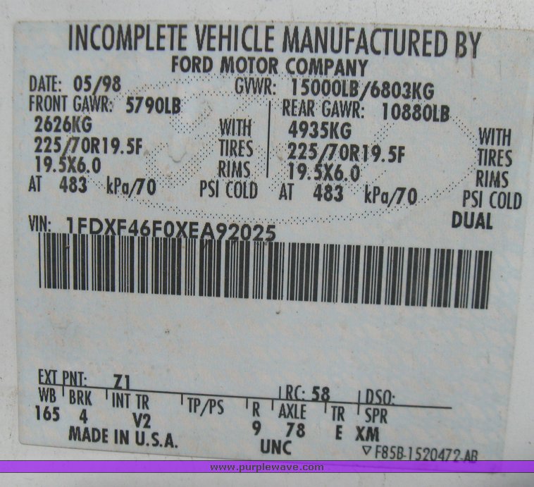 image for item 7367 1999 Ford F-450 Super Duty pickup