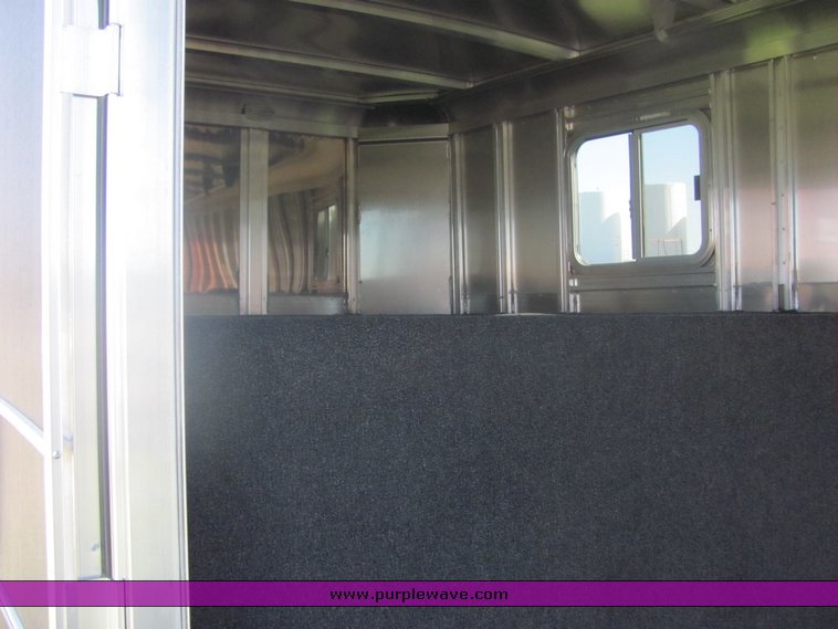 image for item 4567 2007 Feather Lite aluminum three horse slant trailer