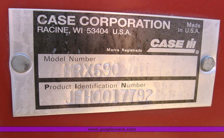 image for item 6312 Case MRX 690 seven-shank disc ripper