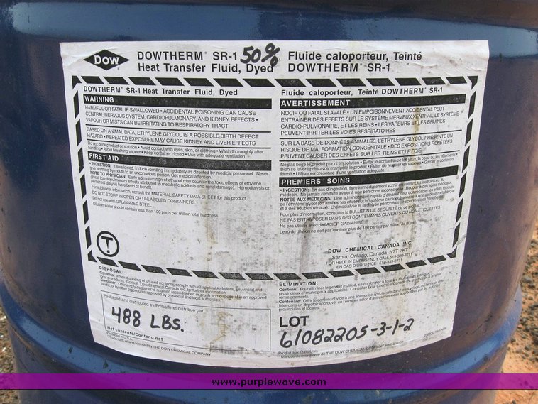 image for item 6325 50 gallons of Dow Dowtherm SR-1 heat transfer fluid