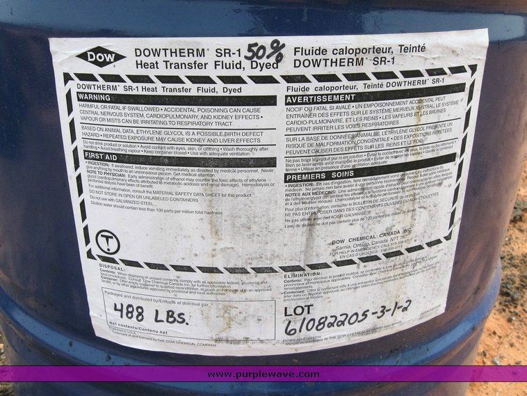image for item 6325 50 gallons of Dow Dowtherm SR-1 heat transfer fluid