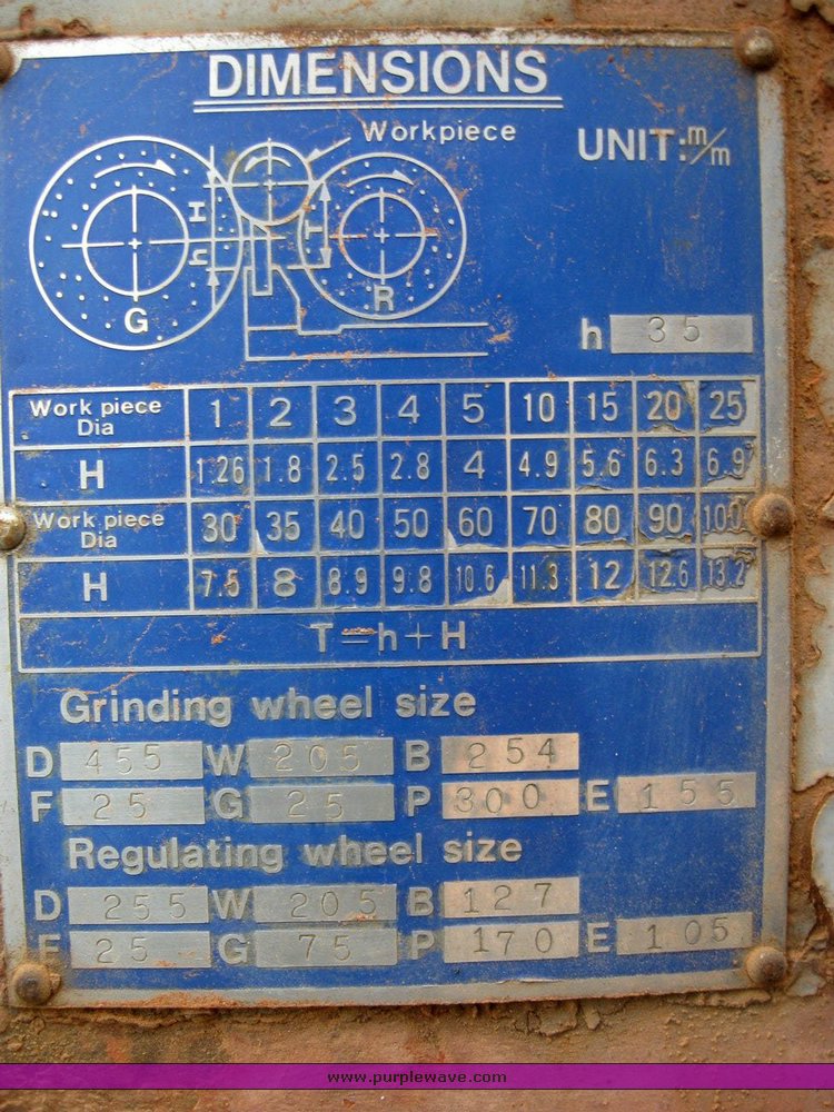 image for item 6673 Hermes RC-18 centerless grinder