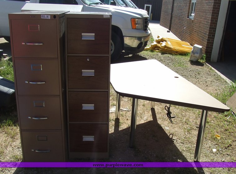 image for item 2014 (2) four drawer filing cabinets