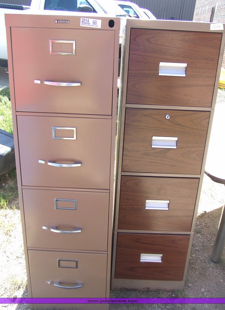 image for item 2014 (2) four drawer filing cabinets