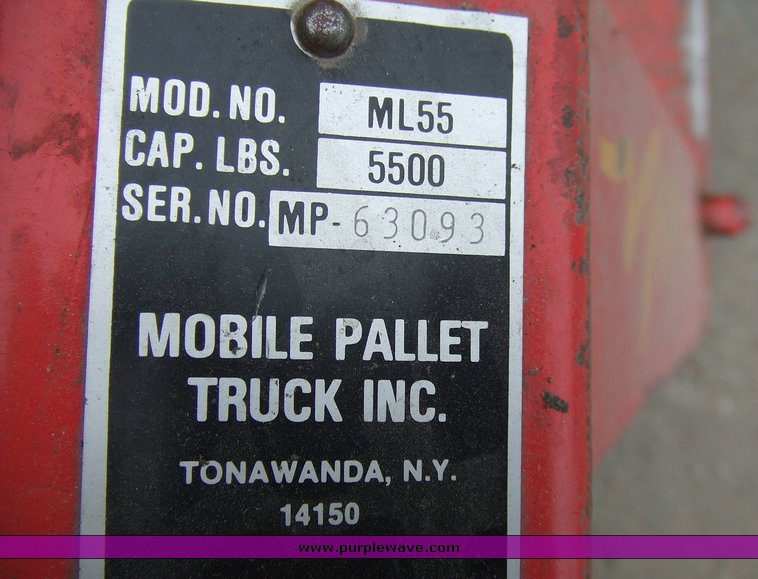 image for item 2126 Mobile ML55 pallet jack