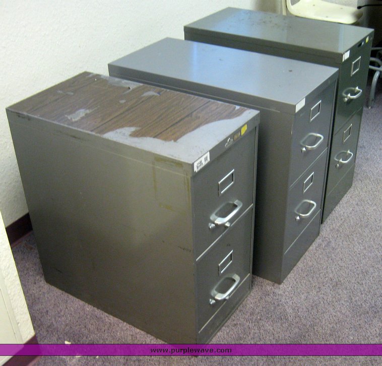 image for item 2146 (3) three drawer file cabinets