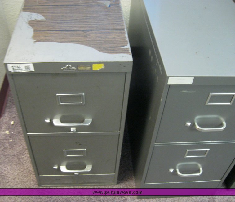 image for item 2146 (3) three drawer file cabinets