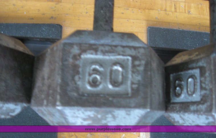 image for item 2264 (44) Keys dumbbells with rack