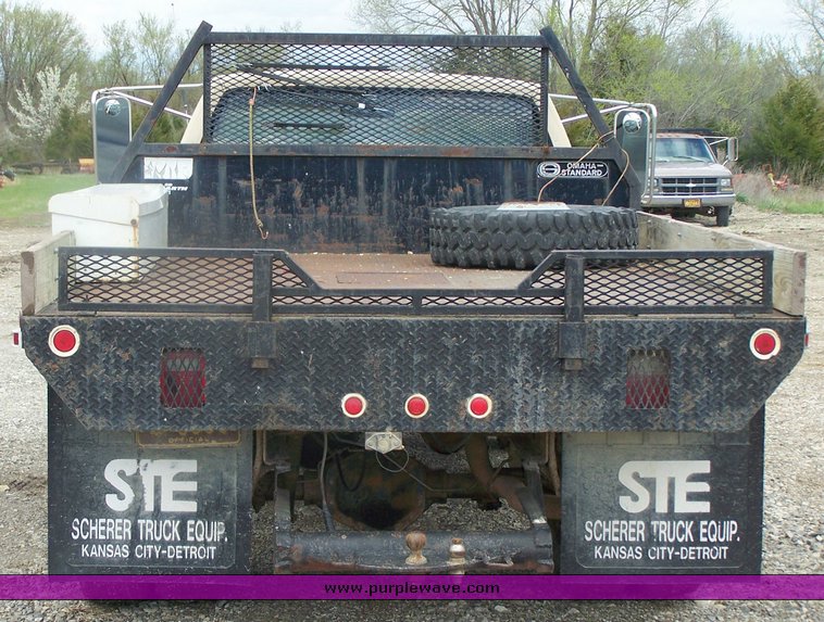 image for item 2456 1990 Chevrolet K3500 flat bed pickup truck