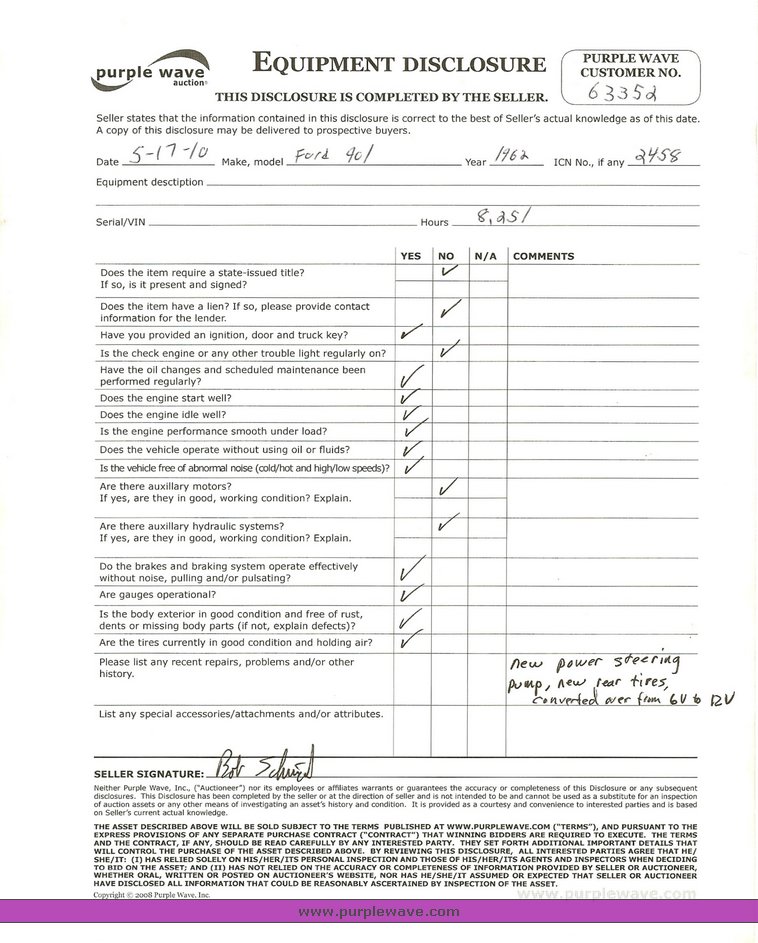 image for item 2458 1962 Ford 901 work master tractor