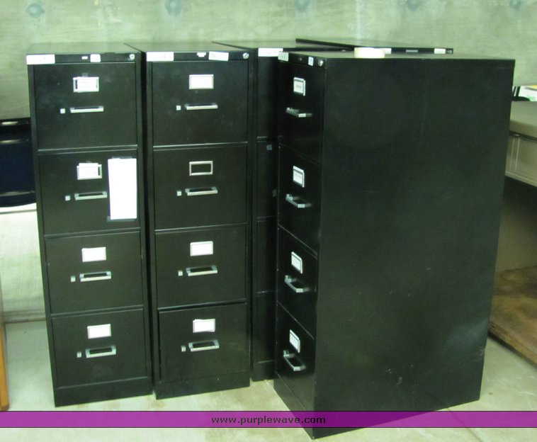 image for item 4427 (5) four drawer filing cabinets