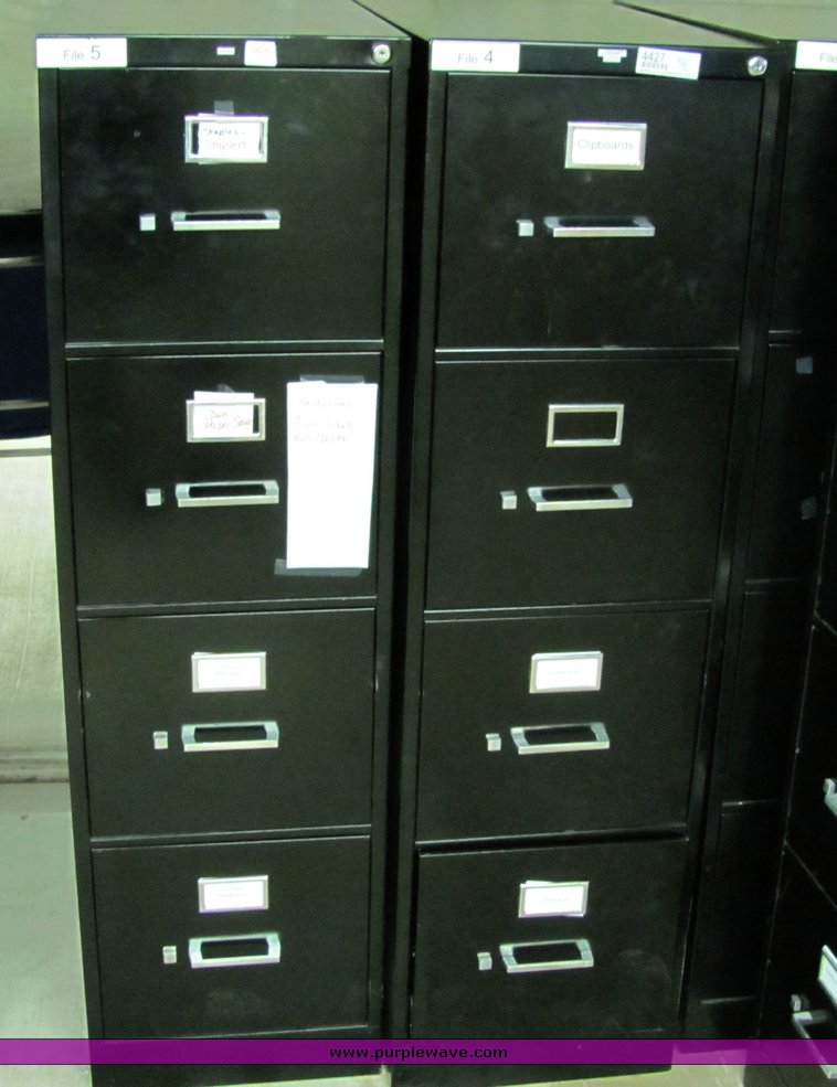 image for item 4427 (5) four drawer filing cabinets