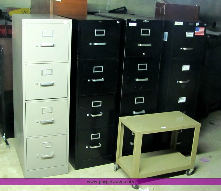 image for item 4428 (4) four drawer filing cabinets