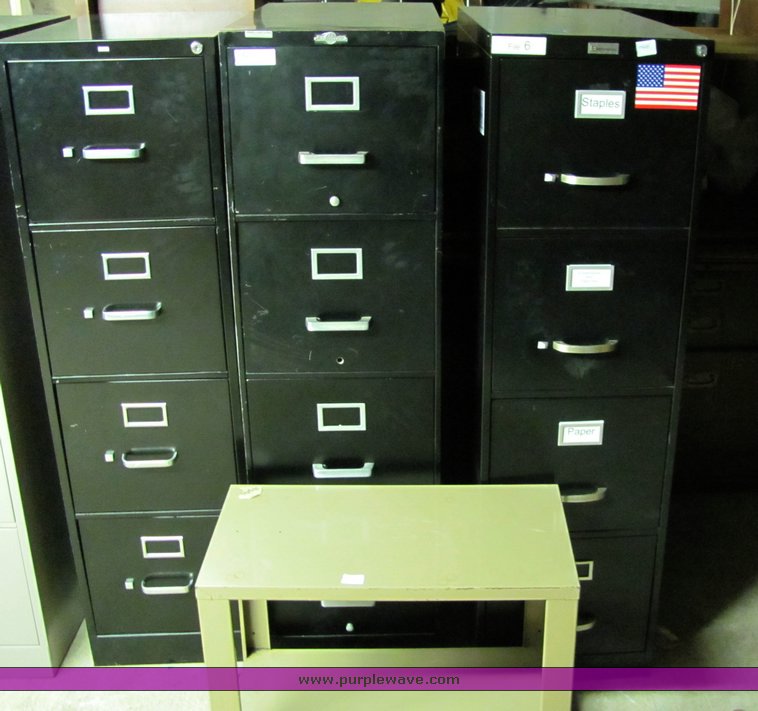 image for item 4428 (4) four drawer filing cabinets