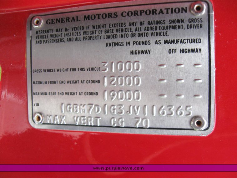 image for item 7299 1988 Chevrolet 70 tanker truck