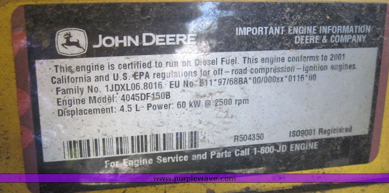 image for item 3827 2001 Sullair air compressor