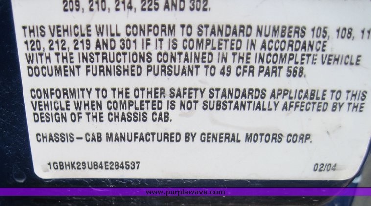 image for item 3828 2004 Chevrolet K2500HD Silverado