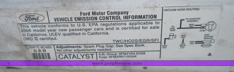 image for item 3840 2006 Ford Crown Victoria Police Interceptor