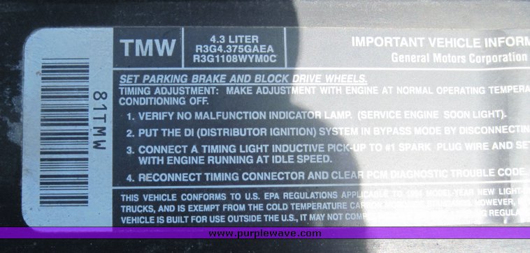 image for item 3846 1994 Chevrolet S10