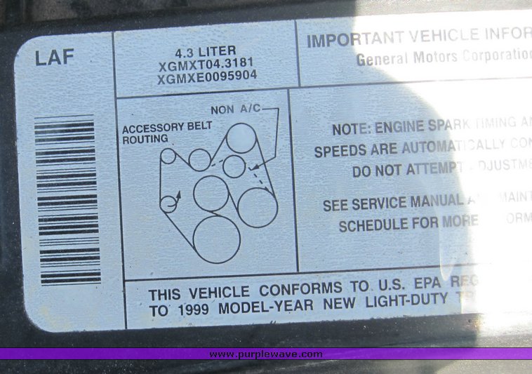 image for item 3848 1999 Chevrolet S10