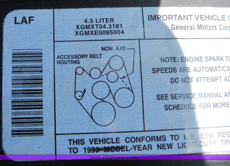 image for item 3849 1999 Chevrolet S10