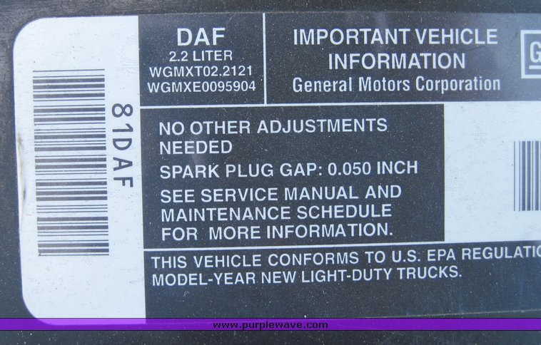 image for item 3851 1998 Chevrolet S10