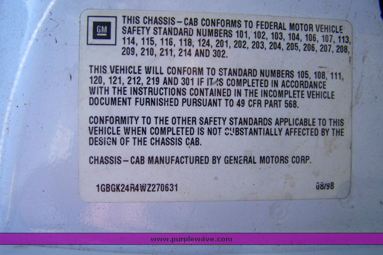 image for item 3858 1998 Chevrolet K2500 pickup truck