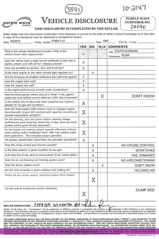 image for item 3891 1997 Ford F Super Duty