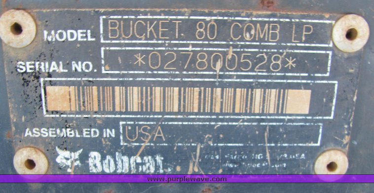 image for item 4317 Bobcat 80" combination eight tooth bucket