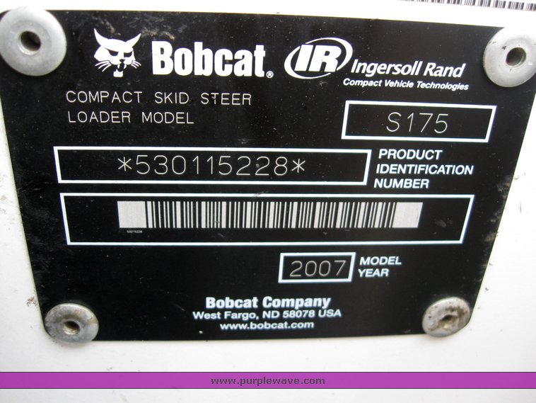 image for item 6708 2007 Bobcat S175 skid steer