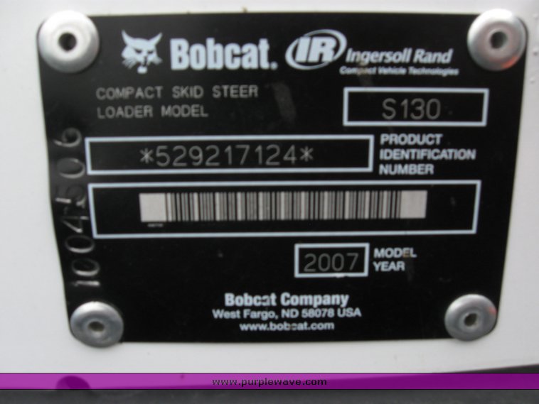image for item 6711 2007 Bobcat S130 skid steer