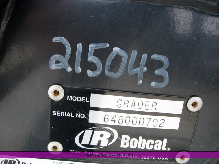 image for item 6712 Bobcat 7' grader attachment