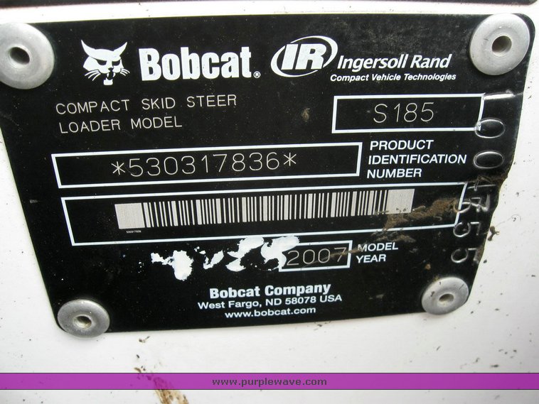 image for item 6729 2007 Bobcat S185 skid steer